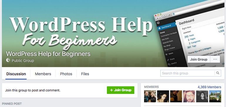 WordPress Facebook Groups