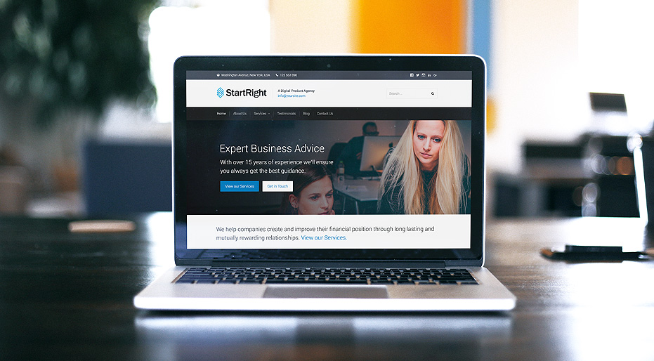 StartRight - the new free WordPress theme for business websites - Create  and Code