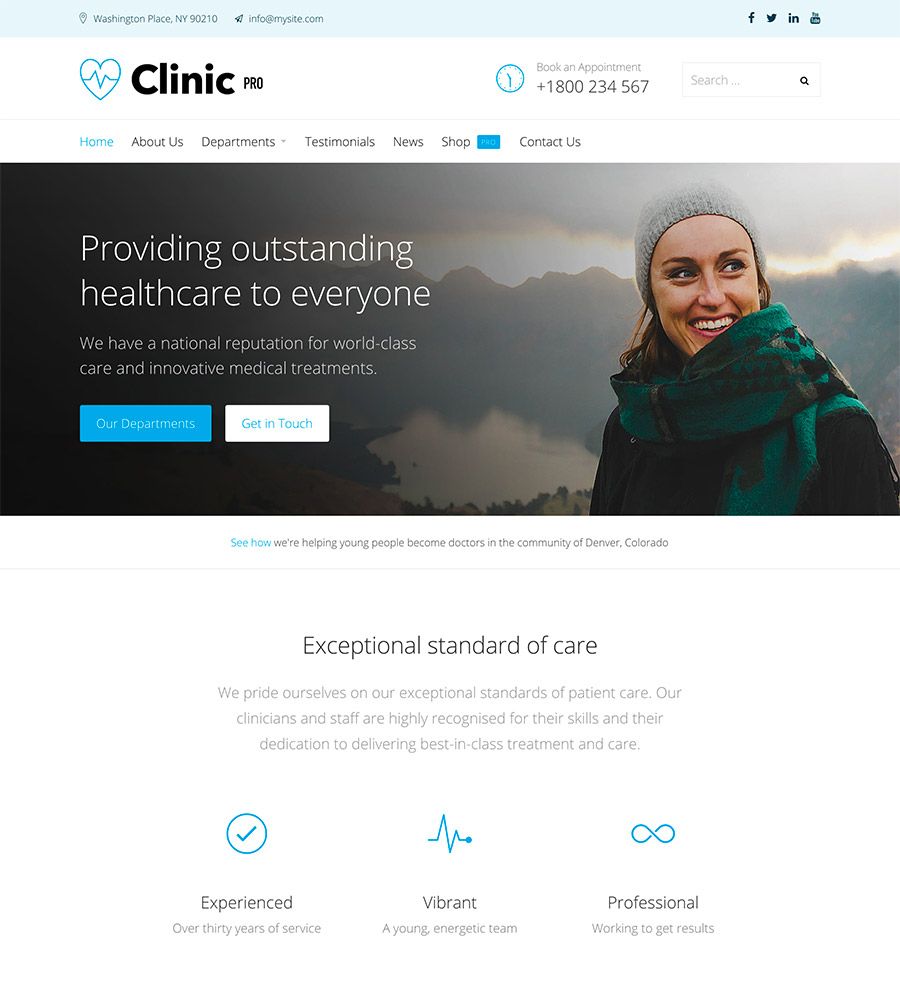 Clinic Pro WordPress theme