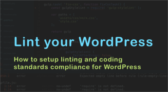 How to setup linting and coding standards compliance for WordPress