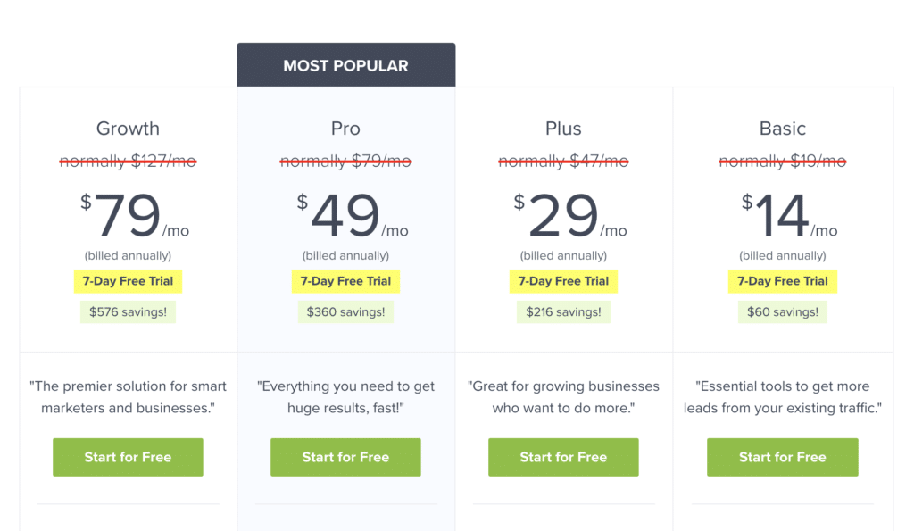 OptinMonster Pricing Plans